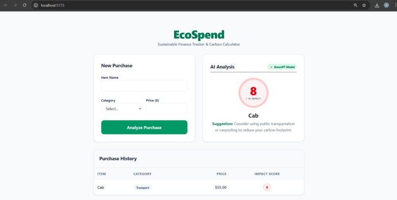 EcoSpend: Sustainable Finance Tracker – screenshot 3