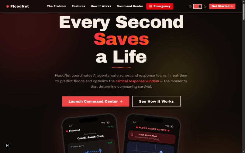 FloodNet -  A unified AI platform for flood response – screenshot 2