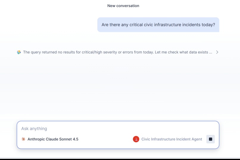 Civic Infrastructure Incident Response Agent – screenshot 4