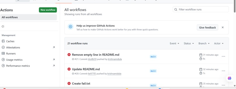 CortexCI – screenshot 2