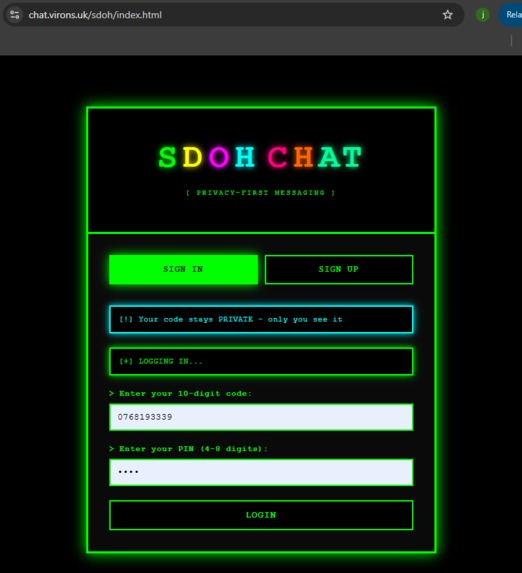 SDOH Chat – screenshot 2