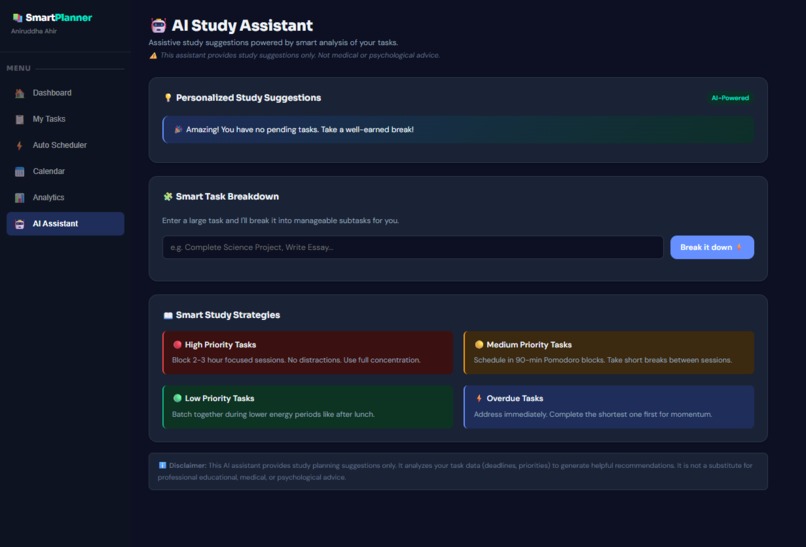 Smart Student Planner: Intelligent Study  – screenshot 4
