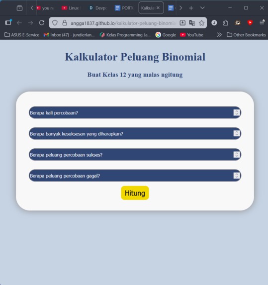 Binomial Probability Calculator Website – screenshot 1
