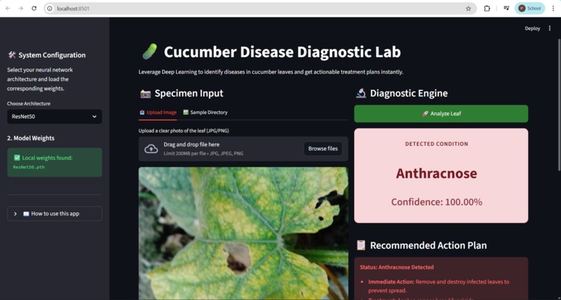 Deep Learning-Based Cucumber Leaf Disease Detection | Devpost