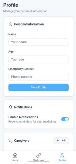 MediTrack-smart medicine reminder app with caregiver alerts – screenshot 3