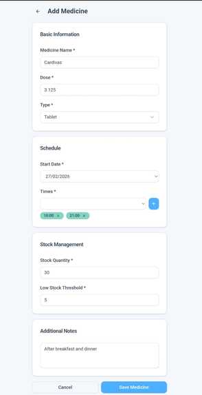 MediTrack-smart medicine reminder app with caregiver alerts – screenshot 4