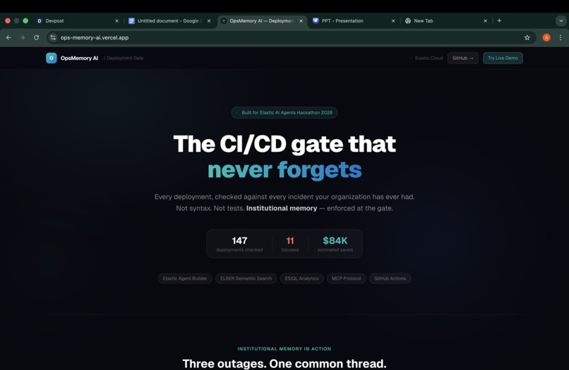OpsMemory AI  – screenshot 1