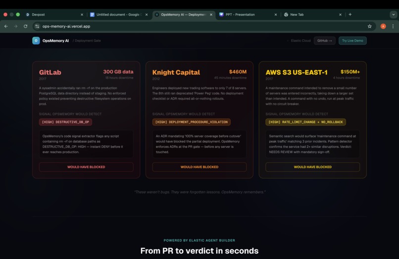 OpsMemory AI  – screenshot 2