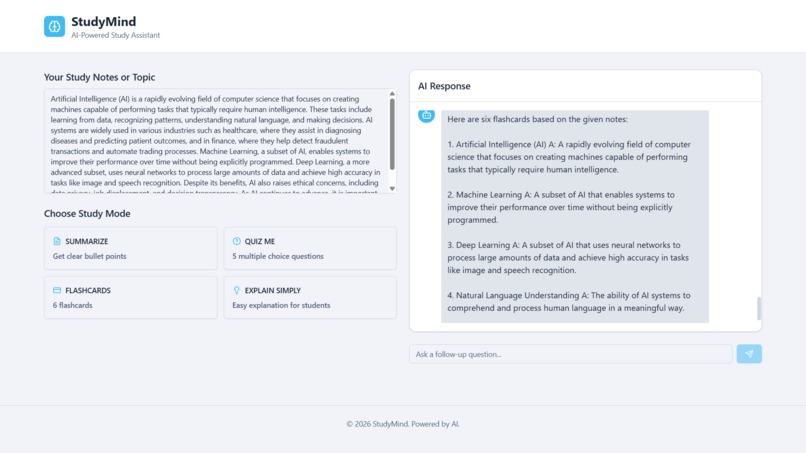 StudyMind — AI Study Assistant – screenshot 4