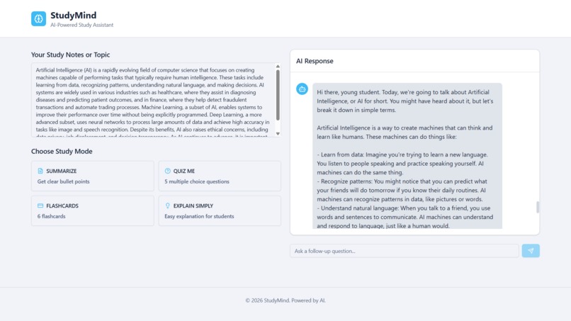 StudyMind — AI Study Assistant – screenshot 5