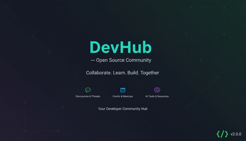 DevHub — The Developer Community Platform – screenshot 1