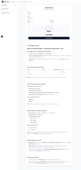 Elite Sports Intelligence Engine – screenshot 5