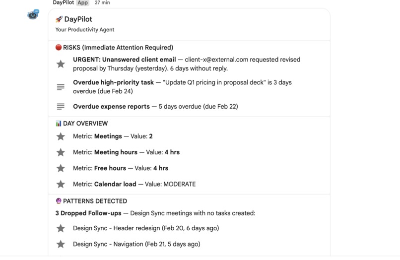 DayPilot - Your Autonomous Productivity Agent – screenshot 4