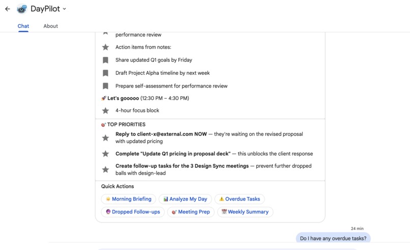 DayPilot - Your Autonomous Productivity Agent – screenshot 2