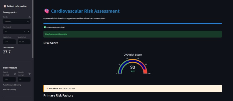 CardioVascular Disease Risk Assessment – screenshot 1