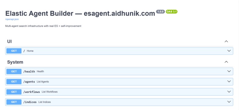 Tensile Search | Elastic Agent Builder – screenshot 4