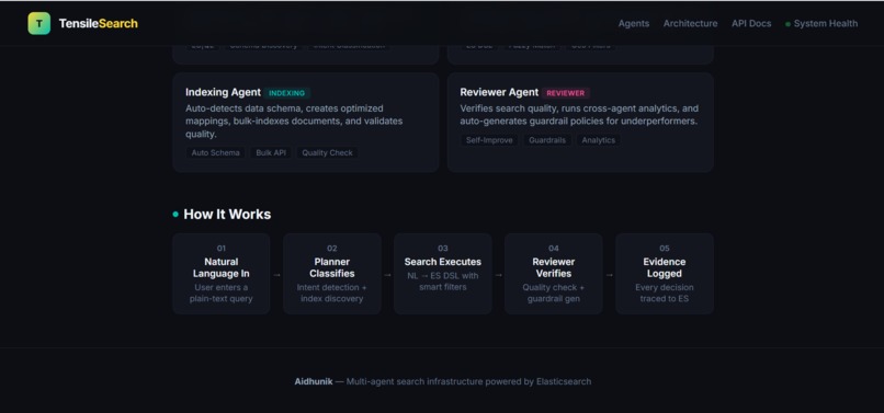 Tensile Search | Elastic Agent Builder – screenshot 6