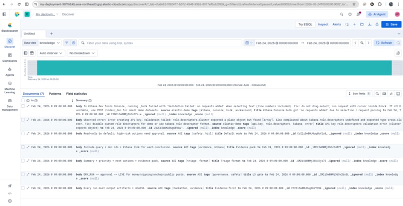 Alpha Oracle: Elastic Proof-Ops Triage Agent – screenshot 1