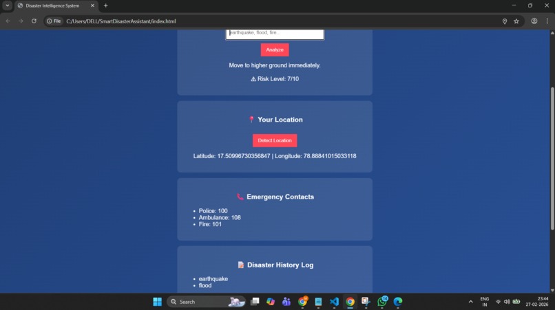 Real-Time Disaster Risk Analysis System – screenshot 1
