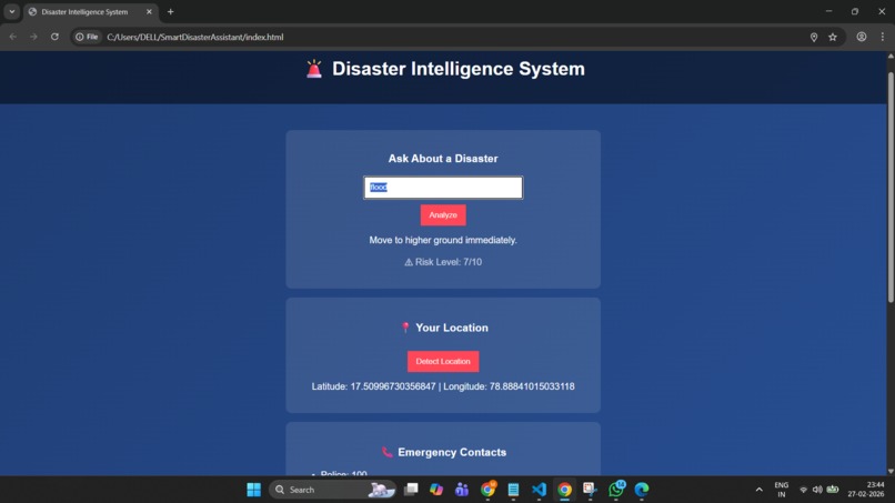 Real-Time Disaster Risk Analysis System – screenshot 2