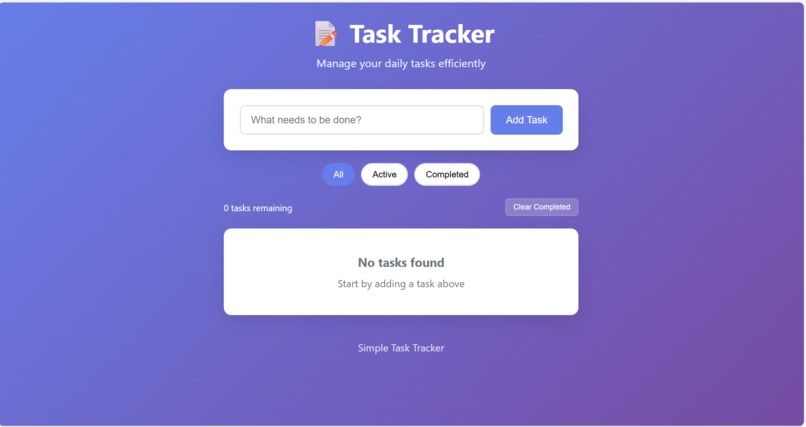 Simple Task Tracker – screenshot 1