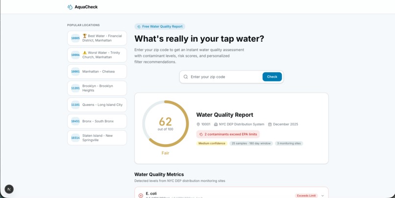 AquaCheck – screenshot 2