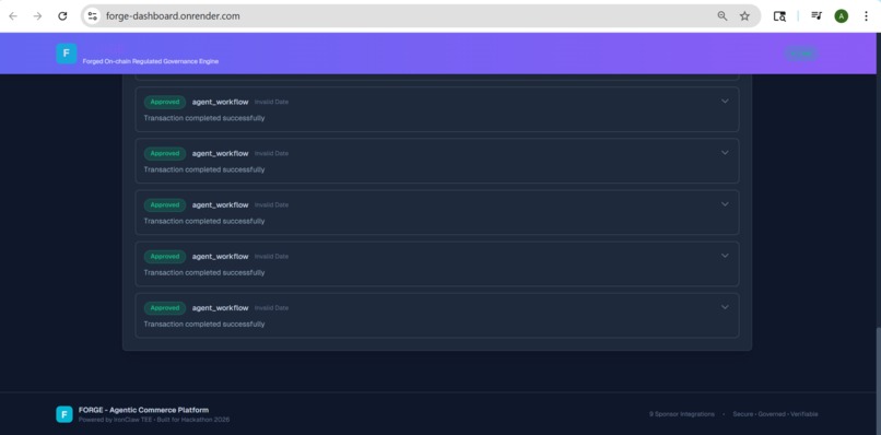 FORGE (Forged On-chain Regulated Governance Engine) – screenshot 4