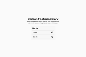 Carbon Footprint Diary