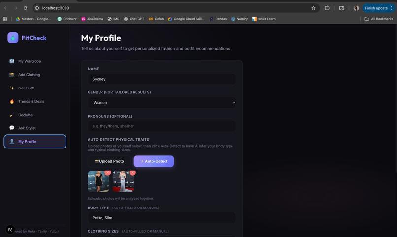 FitCheck – screenshot 2