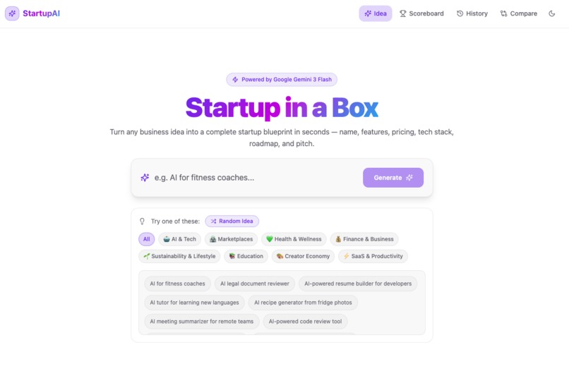 StartupAI – screenshot 1