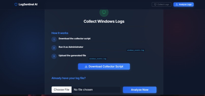 LogSentinel AI  – screenshot 1