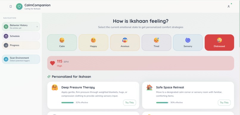 Sensory care – screenshot 1