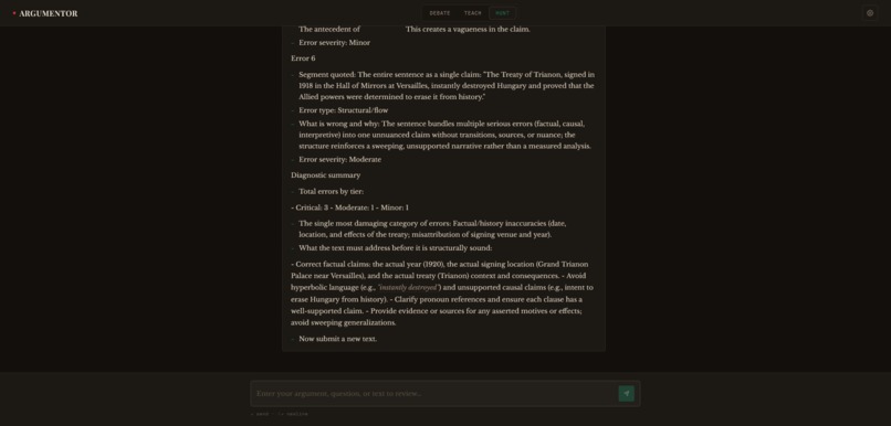 ArguMentor – screenshot 1