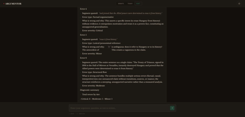 ArguMentor – screenshot 2