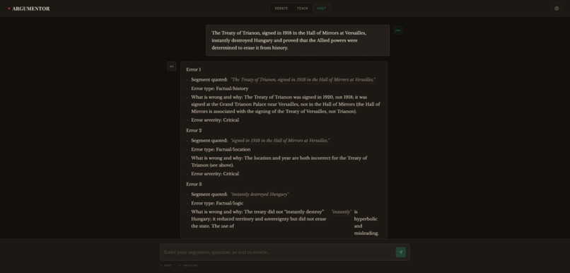 ArguMentor – screenshot 3