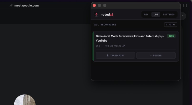 Noted AI – screenshot 2