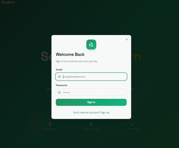 EcoSort AI  – screenshot 2