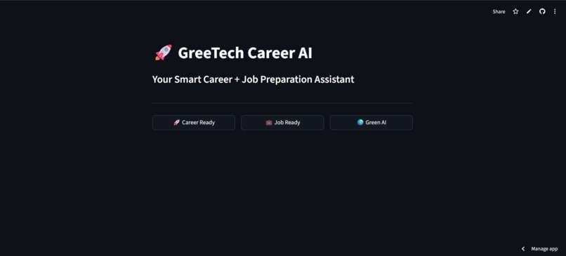 GreeTech Career Study - AI Powered Green Career Platform – screenshot 1