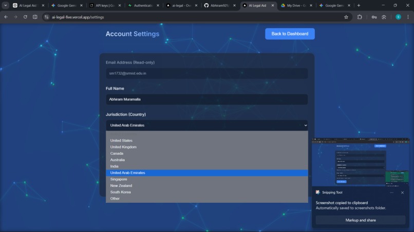 AI Legal Aid Triage System – screenshot 1
