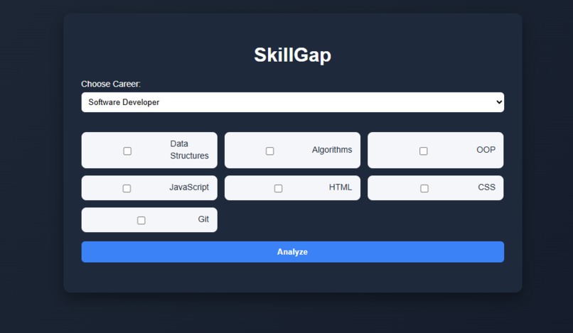Project: SkillGap – screenshot 1