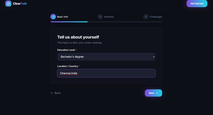 ClearPath – AI Career Roadmap Generator – screenshot 2
