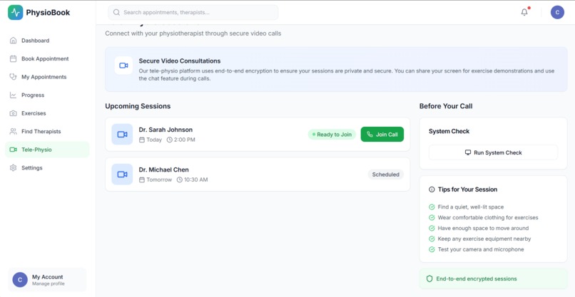 Physiobook – screenshot 4