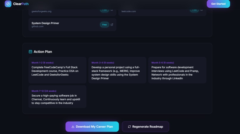 ClearPath – AI Career Roadmap Generator – screenshot 8