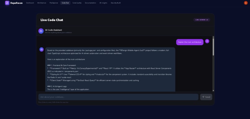 CodeRecon - AI-Powered Code Analysis Platform – screenshot 4