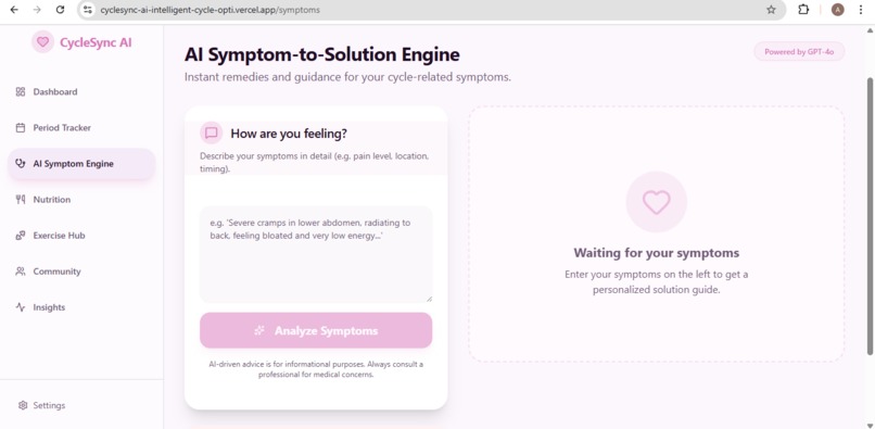 CycleSync – screenshot 2
