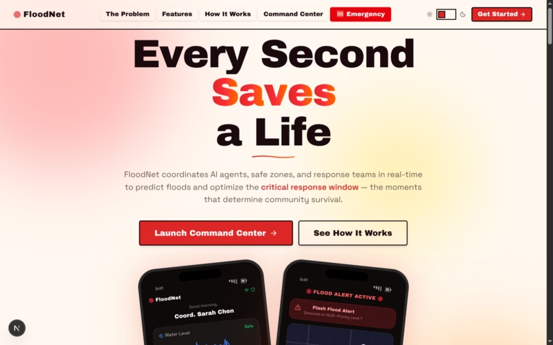 FloodNet -  A unified AI platform for flood response – screenshot 1
