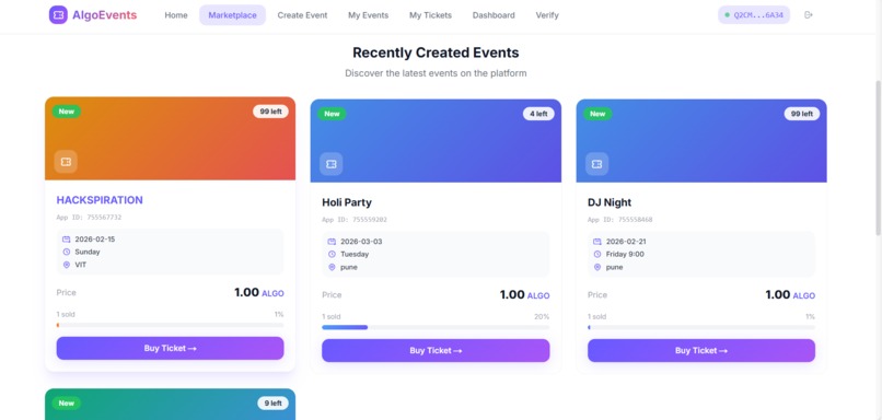 AlgoEvents – screenshot 4