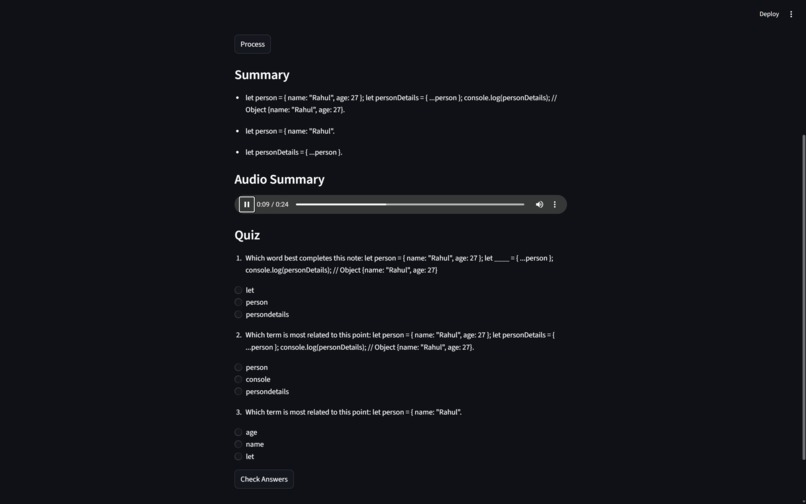 AI Audio Study Assistant – screenshot 1