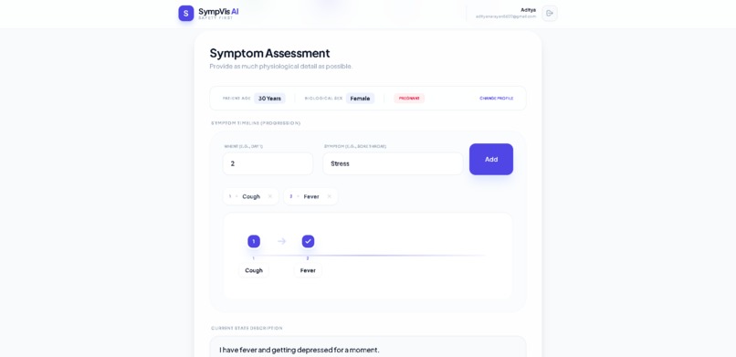 SympVis - Premium Symptom Triage with Explainable AI – screenshot 3
