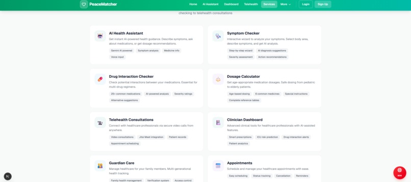 Peace Matcher - Revolutionizing Healthcare with AI  – screenshot 13